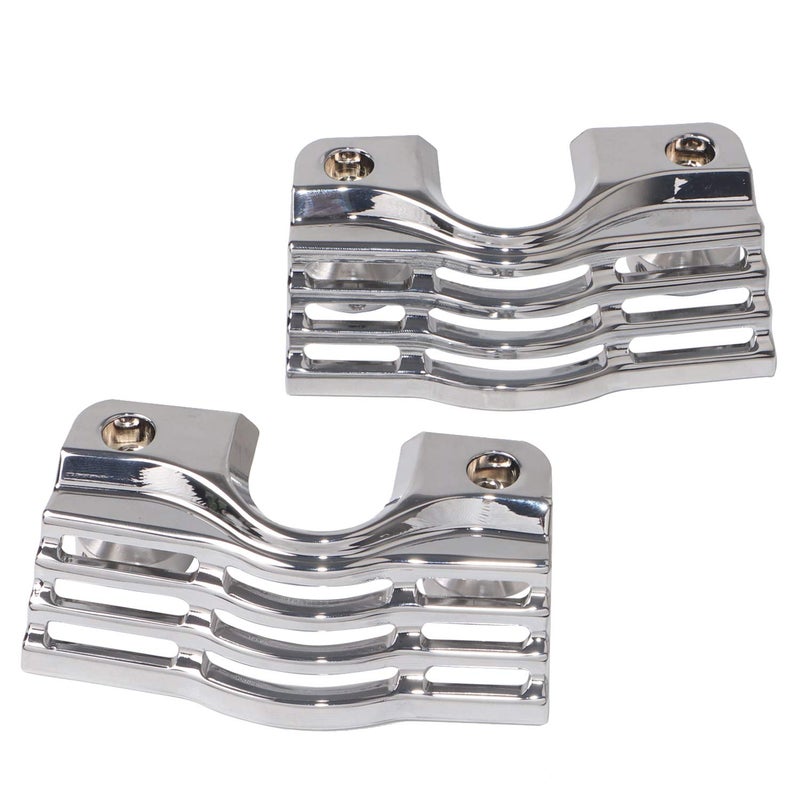 XMMT Chrome Finned Slotted Spark Plug Head Bolt Covers for Harley Touring Electra Glides Road Glides Road Kings 1999-2016,Street Glides & Trikes 2009-2016 - Image 3